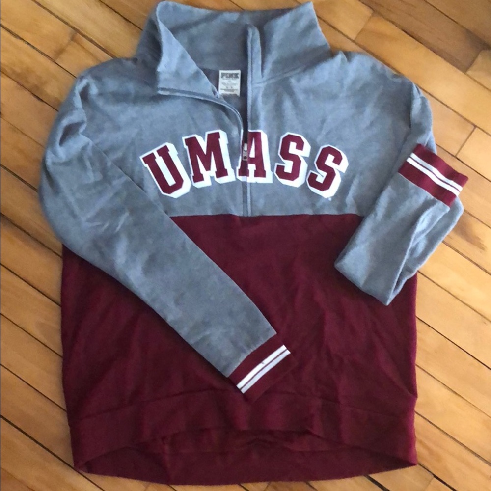 PINK UMASS 1/4 zip